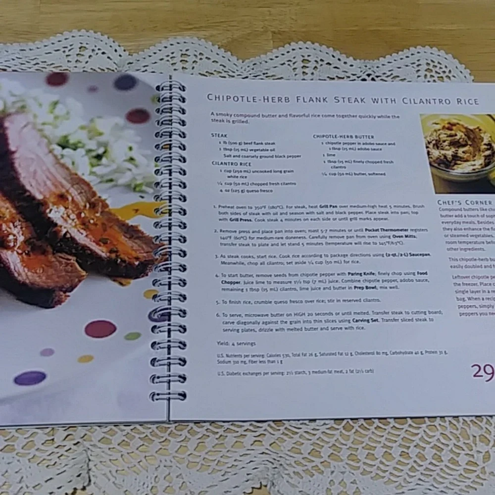 Pampered Chef Cookbook, 29 Minutes to Dinner Vol 1 Quick Meal Menus